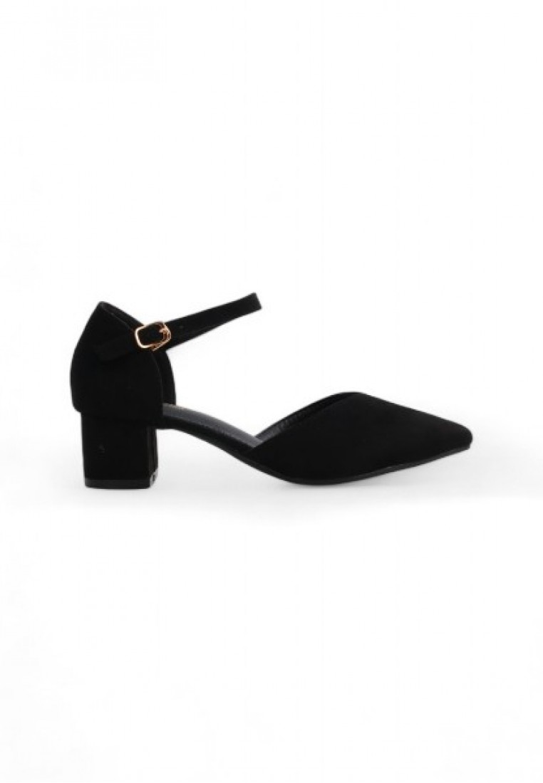SHOEPOINT 84165 Ladies Ankle Strap Pump  Heels in Black